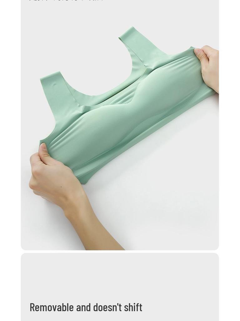 Nahtloser kabelloser Push-Up-BH für Damen: Dünn, Kleine Bruststütze, Sport- und Schlaf-Westenstil, Sommerkleidung