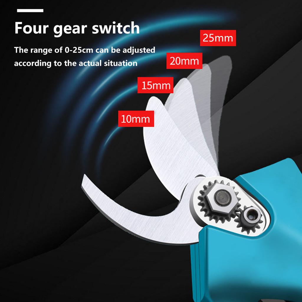 2.3M Extension Pole Brushless Cordless Electric Scissor Portable Pruning Shears Efficient Fruit Tree Bonsai Pruning Branche Cutter Blue