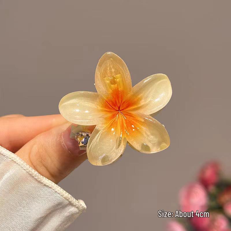 Vintage Damen Mehrfarbige Frangipani Fee Haarspange