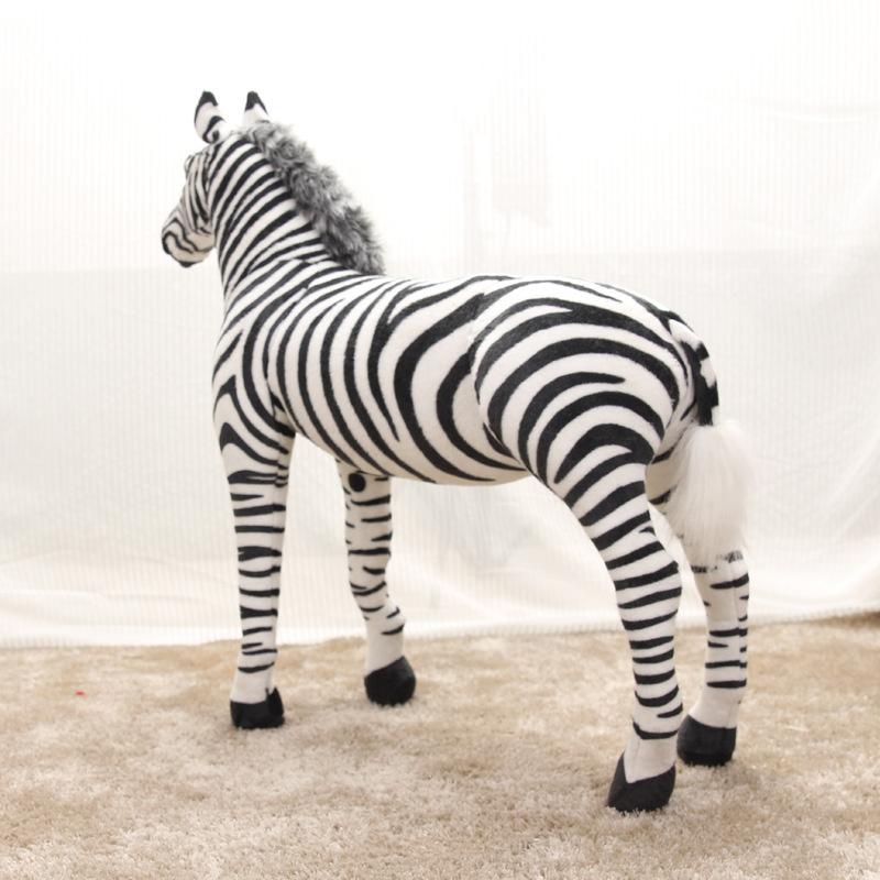 Zebra Plush Animal Crosing Soft Giant Stuffed Horse Realistic Hukelma Sweaty Lusama Plushie Toy Doll For Kid Gift Cuddly Fluffy Huggable Kawaii