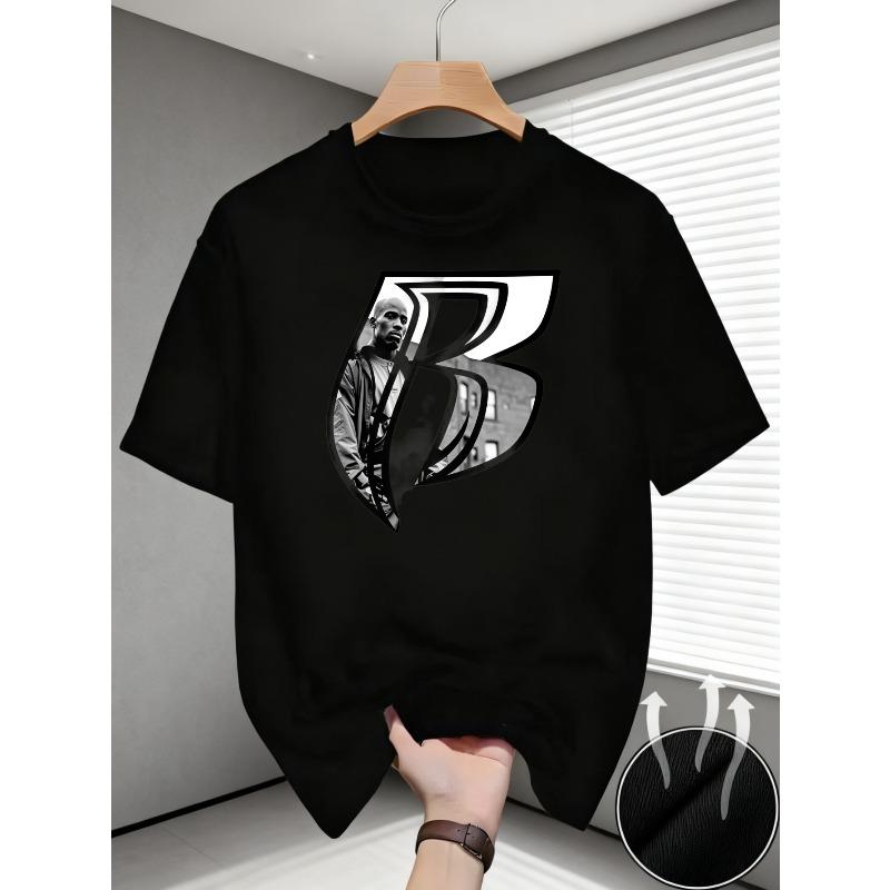 

Casual Style Men s T-Shirt with Basketball Player Graphic Summer Wear for Sports Fans Gift for Him 4XL чорний