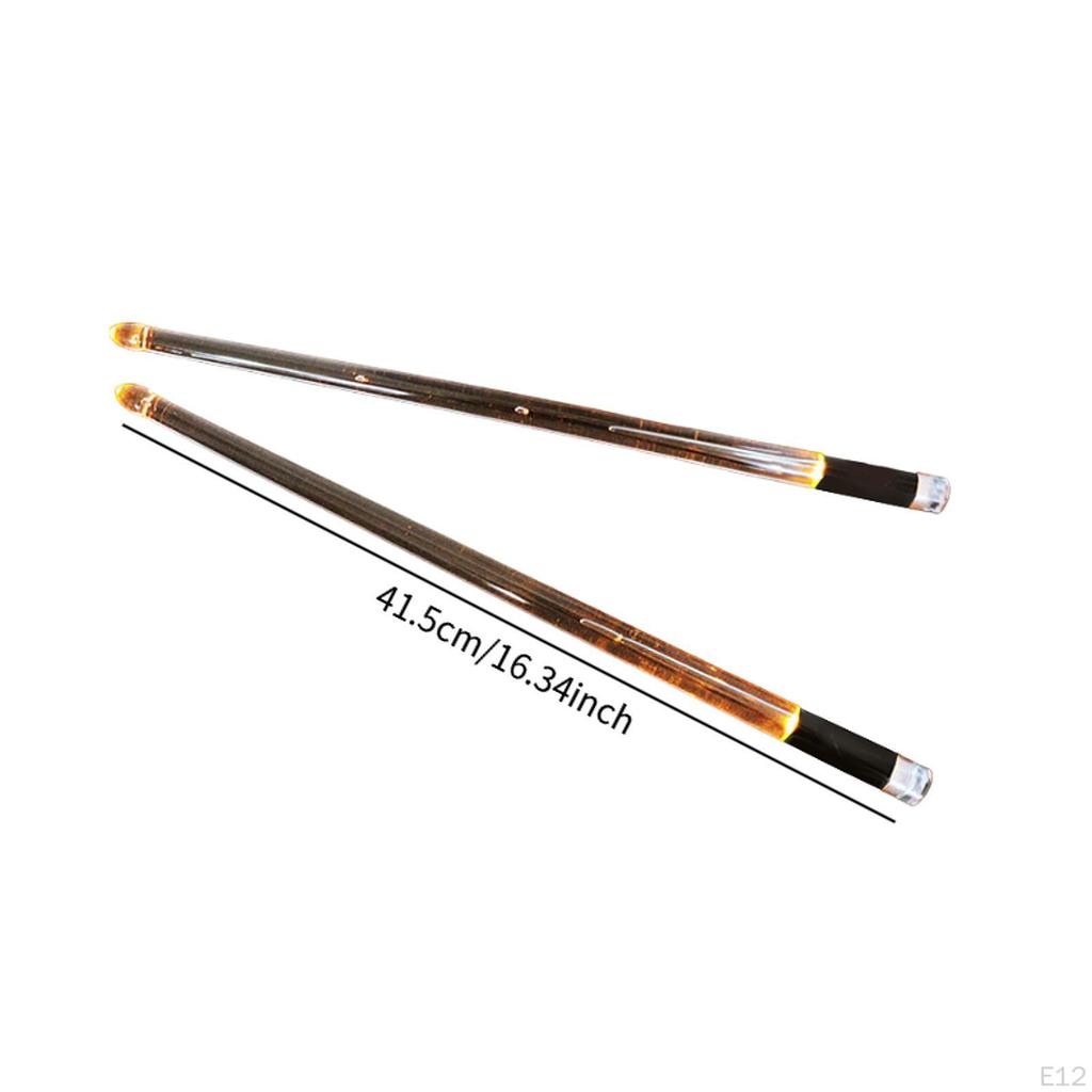 2 Pieces Lights Up Drum Sticks Glow Tip Drumsticks Lightweight Cool Percussion