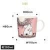ARABIA Moomin Love 30th Anniversary Limited Edition and Oven Scandinavian Tableware Mug, Design, Porcelain, 0.3L (280ml), Pink, Microwave, Dishwasher,
