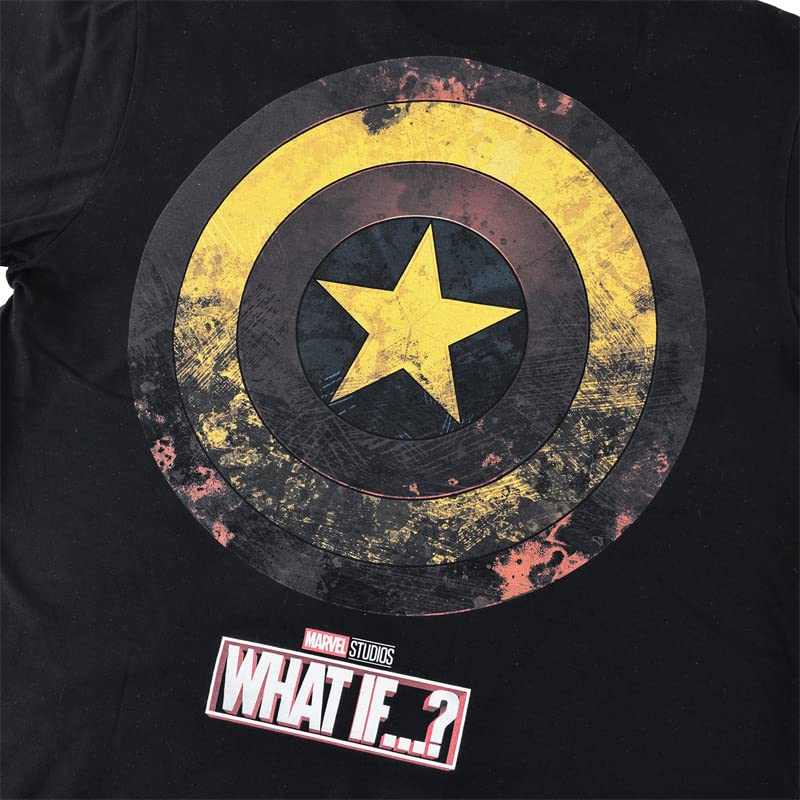 EVERSOUL Marvel Kurzarm WHAT IF Captain American Comicfigur Größe M T-Shirt, Zombies, Amerika, Merchandise, Geschenk, Herren, Schwarz, [Gebraucht]