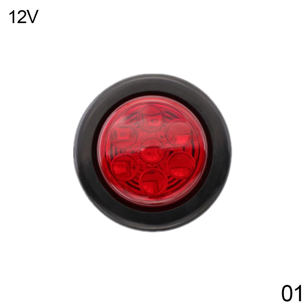 

Truck Side Lights 12V 24V Trailer Clearance Lights 7 LED Marker Lights Round Rear Light Yellow Red White
