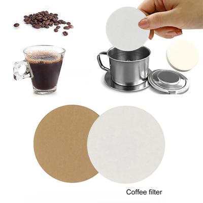 200Pcs 51/53/58/60MM Coffee Filter Paper Natural Unbleached Disposable Round Moka Pot Coffee Dripper Paper Universal Coffee Maker Accessories