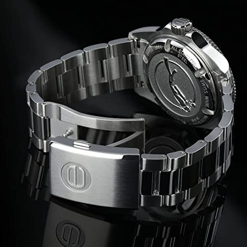 EPOS Men's Silver Watch, 3504BK, 500m Water Resistant, Automatic Diver's Watch with Ceramic Bezel, Sporty Design