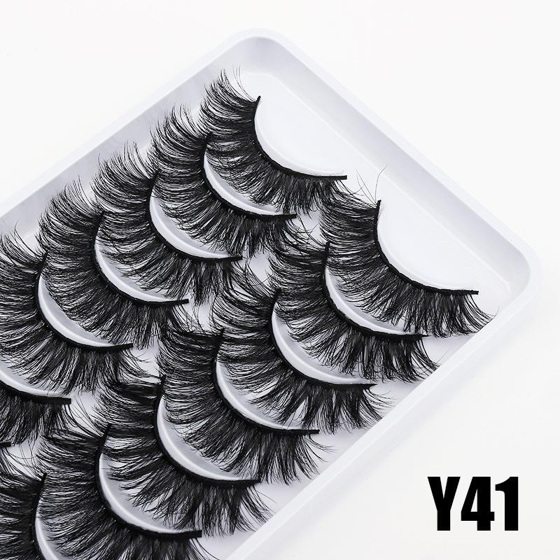 20pcs False Eyelashes Set Natural Style Lightweight Soft Synthetic Fiber Lashes for Daily Wear Reusable Eye Makeup Accessory