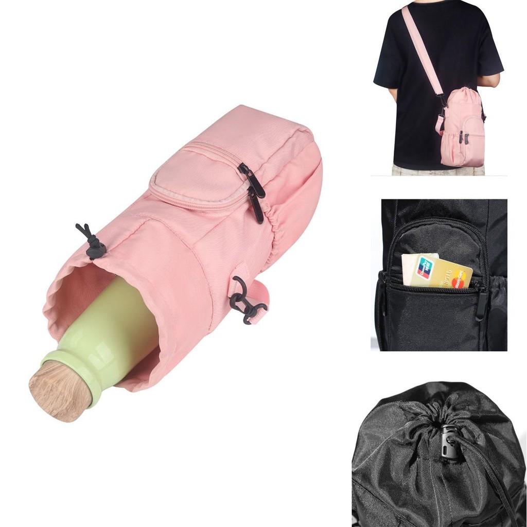 Water Bottle Carrier Bag Oxford Material Convenient And Portable Perfect For Walking And Hiking Green