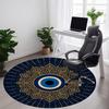 1pc Eagle Eye Mandala Office Round Area Rug, Indoor Mat Suitable For Office, Under Office Chairs Bedroom Living Room Home Decor, Room Deco