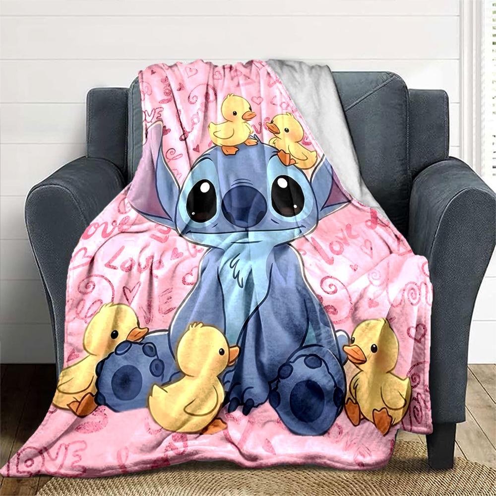 1pc S-Stitch2 Blanket, Gift, for Men and Women, Soft Blanket, Good for Sofa Bed Couch Travel, Lightweight Flannel Blanket