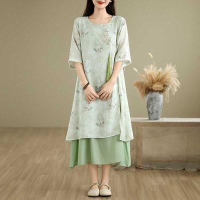 Ladies' Temperament Dress, Chiffon Element Dress