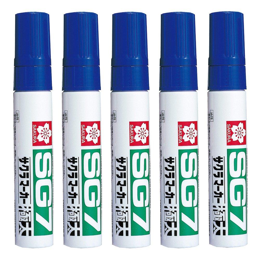 Sakura Pen SG7 Extra Thick 5 Pens Cray-Pas Oil-Based JGK#36(5) Blue,
