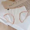Large Size Baby Cotton Antibacterial Simple Tone Pure Cotton Women's Underwear Mid Waist Triangle Panties