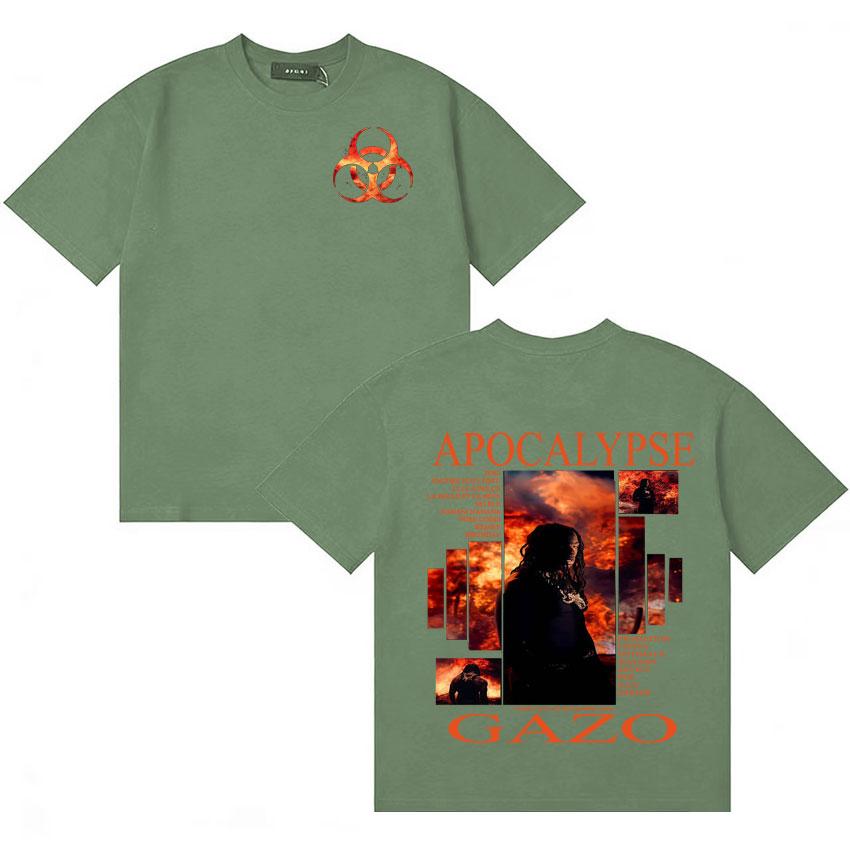 

Rapper Gazo APOCALYPSE Album Merch Tshirt Unisex Women Fans Music Streetwear Women Casual Oversized Short Sleeve T Shirt Teenagers 4XL