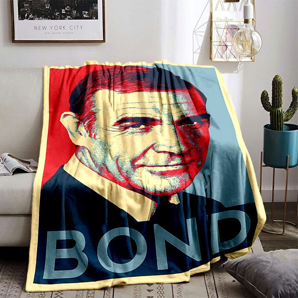 Black Suit Bond Style Blanket for All Seasons Blanket Lunch Break Throw Gift