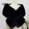 Stylish Dress Shawl Women's Faux Fur Shawl, Plush Collar Scarf Wrap, Soft Solid Color Breathable Elegant Wrap for Women Colder Winter Warm Bridal