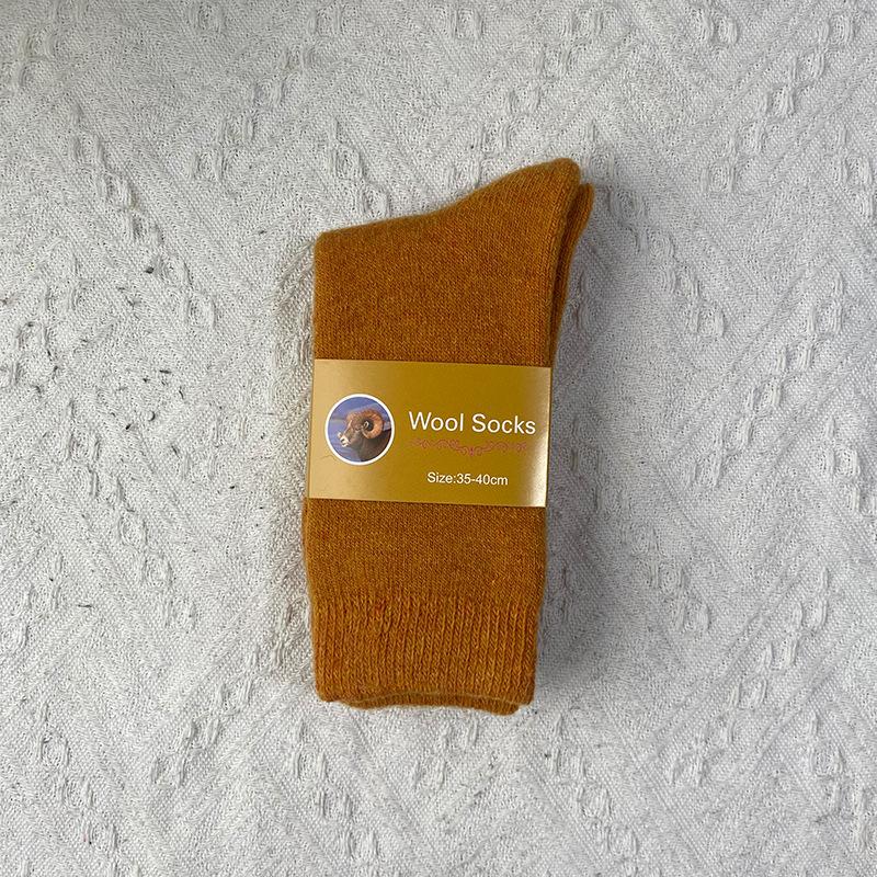 

Женские зимние толстые и бархатные теплые шерстяные носки-гольфы 1 pair жёлтый