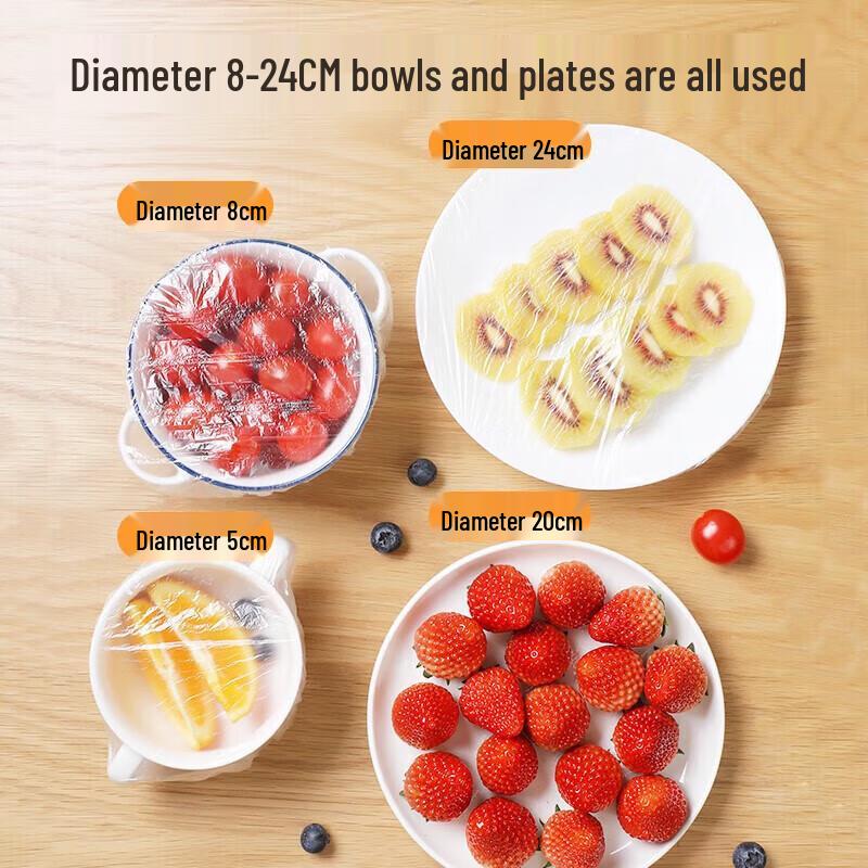 Meiliya Elastische Aufbewahrungsabdeckungen für Lebensmittel (100 zählen)