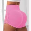 Women's High-Waisted Butt-Lifting Stretchy Yoga Shorts - Breathable Three-Quarter Length with Pleated Drawstring