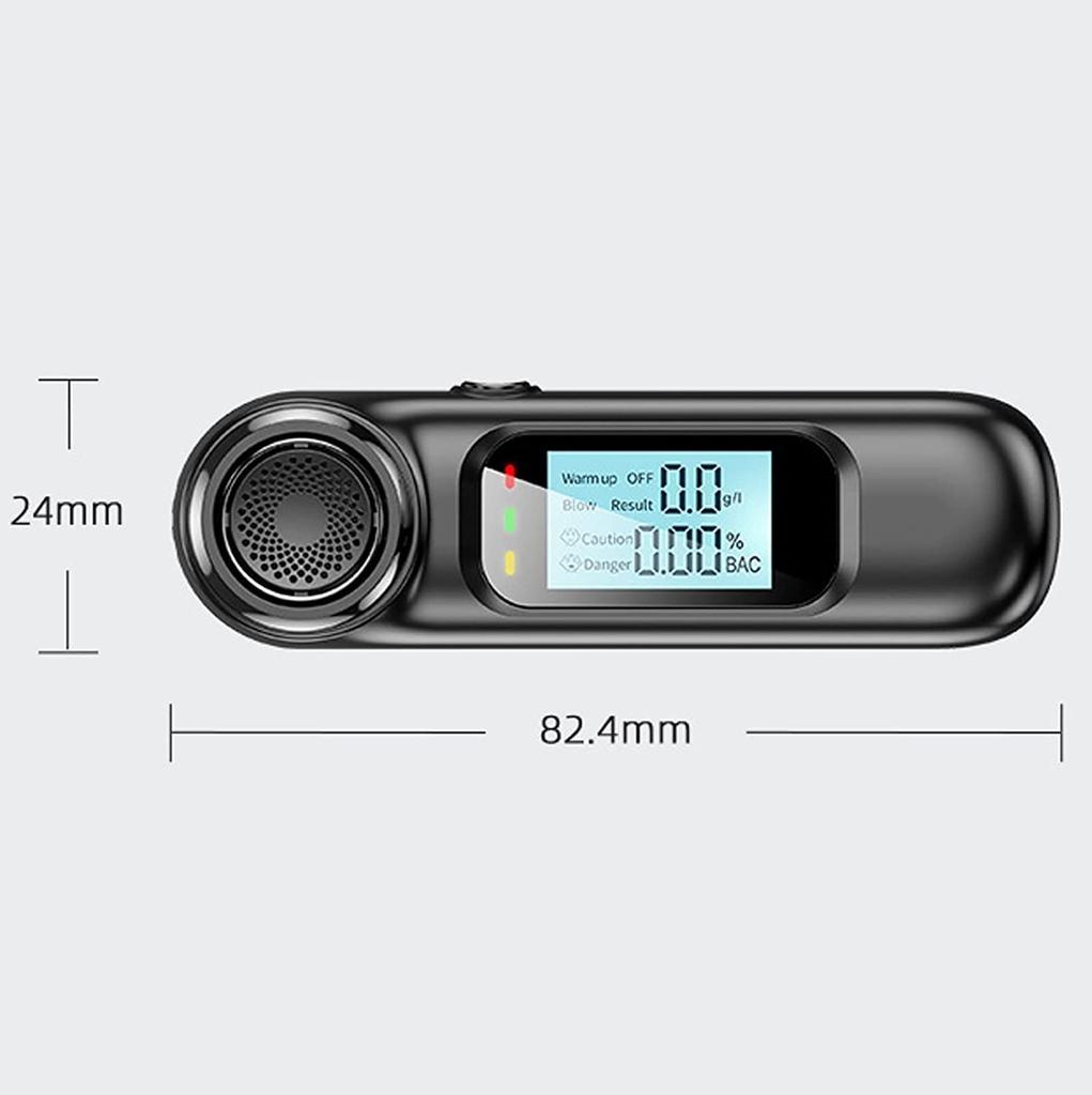 2024 Non-Contact High-Precision Alcohol Tester Digital LCD Screen USB Rechargeable Breath Alcohol Tester Breathalyzer Analyzer