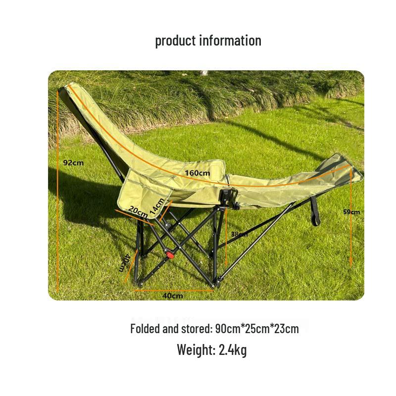 Portable Folding Moon Chair - Adjustable Recliner for Camping, Fishing, Beach, and Outdoor Use