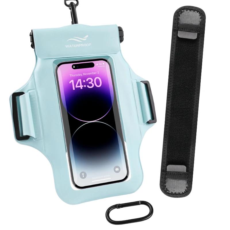 Haissky Armband voor iPhone Waterdichte Telefoontas 17 16 15 14 Pro Max voor iPhone 11 Pro Hoes Zwemmen Surfen Arm Telefoontas