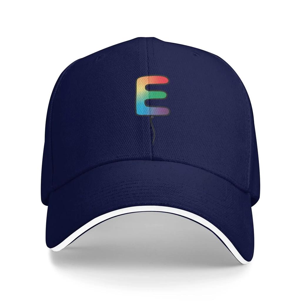 E Letter Baseball Cap Colorfull Cartoon Balloon Tennis Skate Sun-Proof Trucker Hat Men Women Fitted Retro Print Baseball Caps