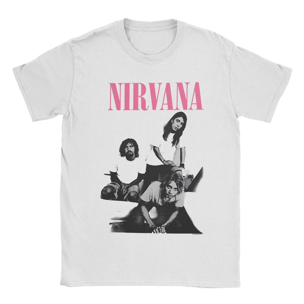 Unisexs TShirt Nirvana Rock Band TShirts Harajuku Kurt Cobain Beach Tees Y2K Retro Cotton Tops Plus Size 6XL