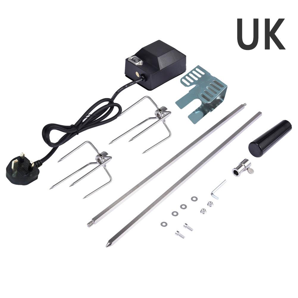Automatic Electric BBQ Grill Rotisserie Kit With Motor Outdoor Spit Roaster Rod Charcoal Pig Chicken Beef Camping Cooking Tools