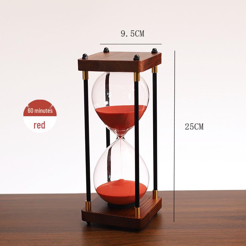 Retro Glass Hourglass Timer - 30 or 60 Minutes Desktop Ornament, Perfect for Graduation Gifts