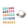 30pcs Plastic Material Keychain Iron Split Ring Key Labels Multi Keys Holder Key Identifiers  Houses