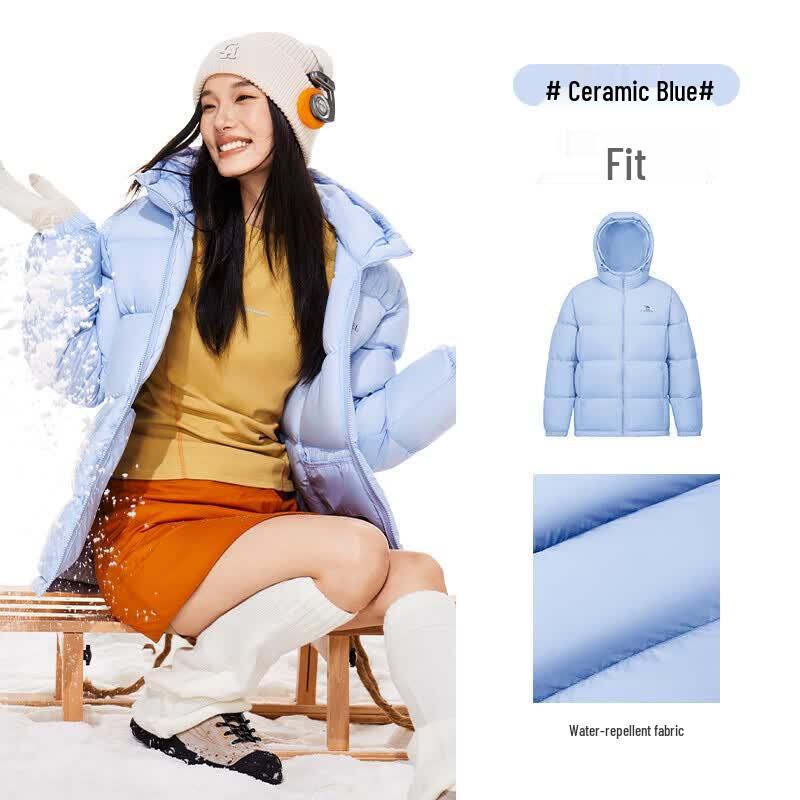 CAMEL Unisex Hooded Duck Down Jacket L