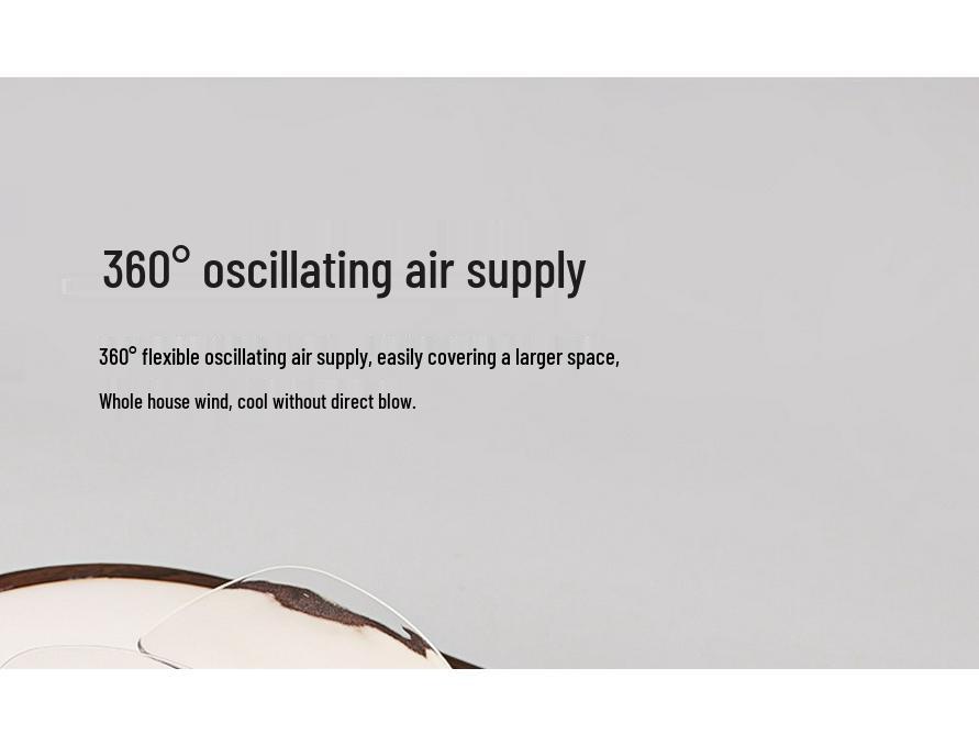 Mid-Century Walnut Wood Grain 360° Oscillating Fan Light for Bedroom or Children's Room