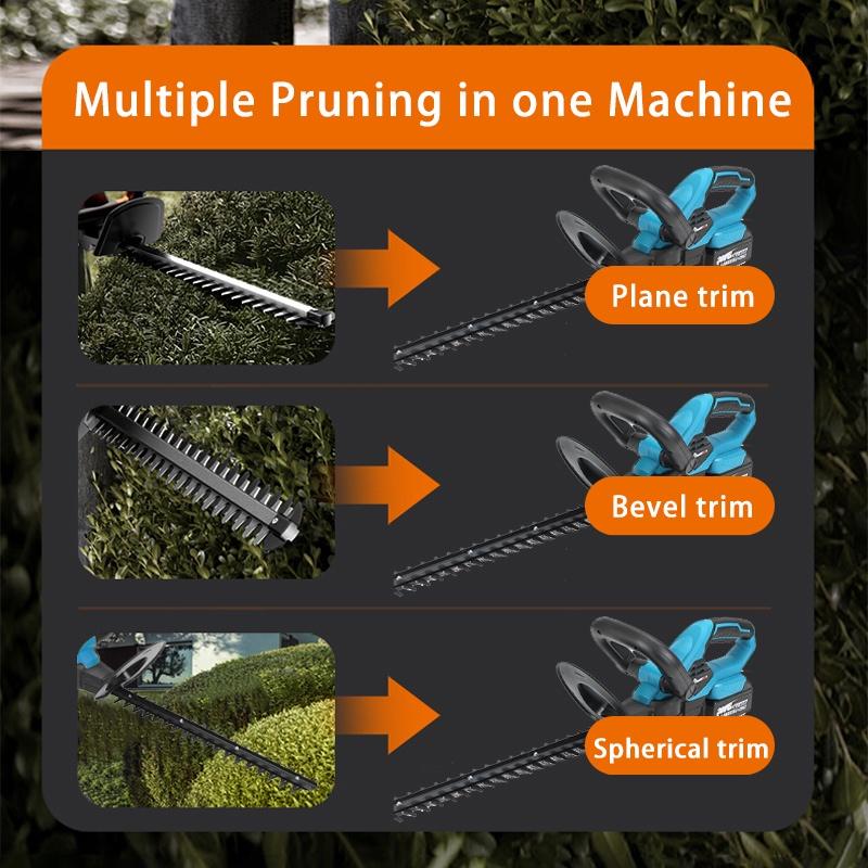 388VF Cordless Brushless Electric Hedge Trimmer Dual Action Grass Trimmer Pruning Saw Garden Tools with Blade For Makita 18V Battery
