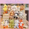 Penguins Ducks Rabbits Bears Cats Animal Pulling The Feet Plush Keychain Gift