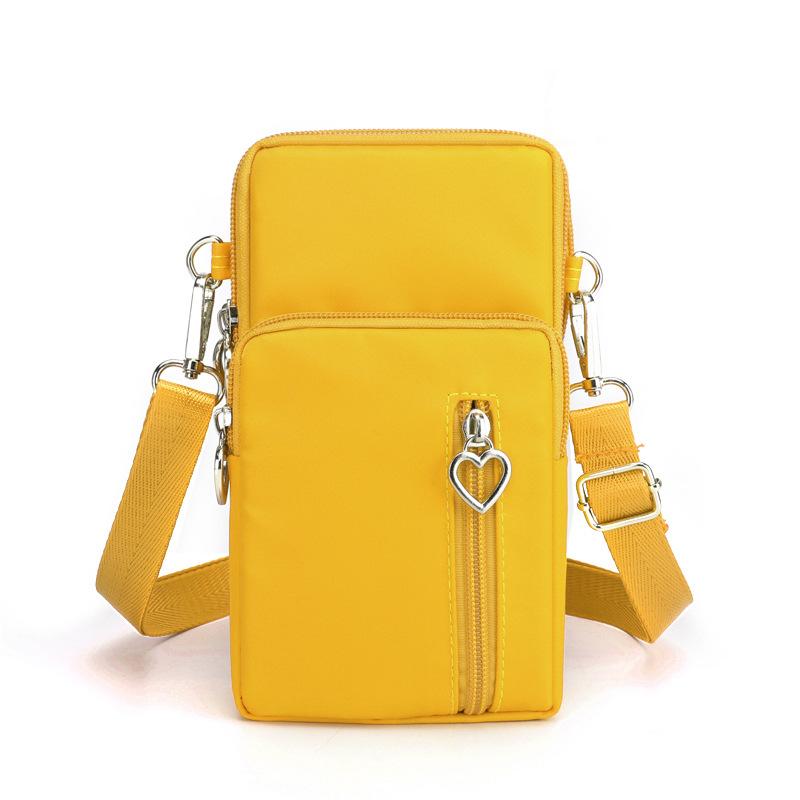 Waterproof Mobile Phone Bag Women's Mini Crossbody Bag Daily Multi-layer Zipper Purse Casual Outdoor Travel Nylon Bag