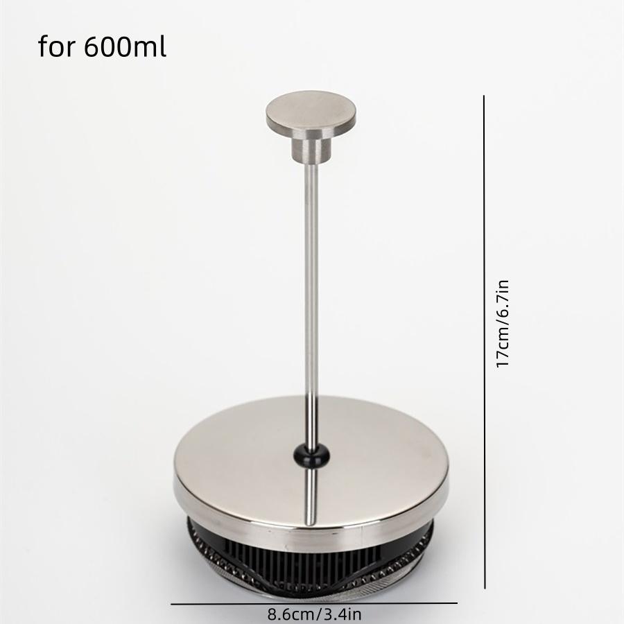 Stainless Steel Plunger Rod & Filter Assembly Replacement Set Stainless Steel Tea Plunger French Press Parts 350ML/600ML/1000ML