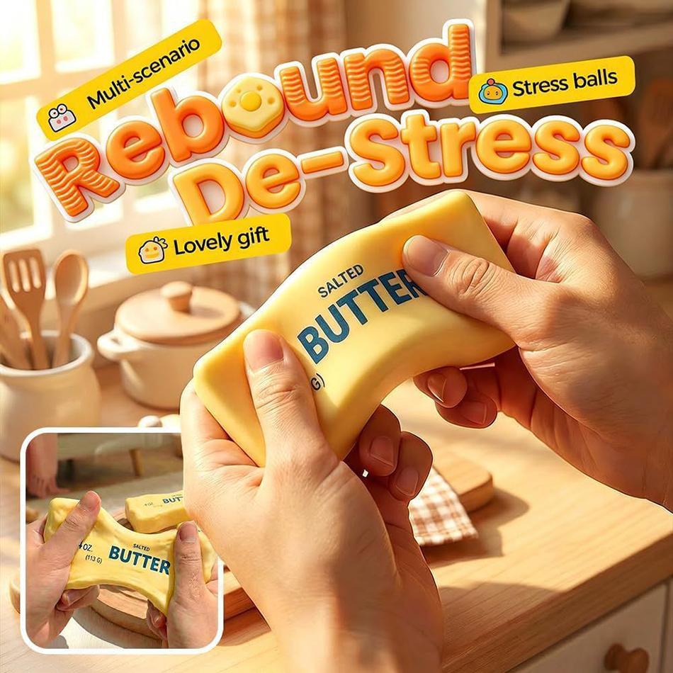 Butter Stick Slow Rebound Squishy Bar Anti-Stress Hand Relax Squeeze Toy