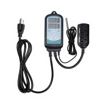 Digital Temperature Controller 1100W 110V for Greenhouses Mushroom Cultivation Home Brewing Heating with Accurate Digital Display
