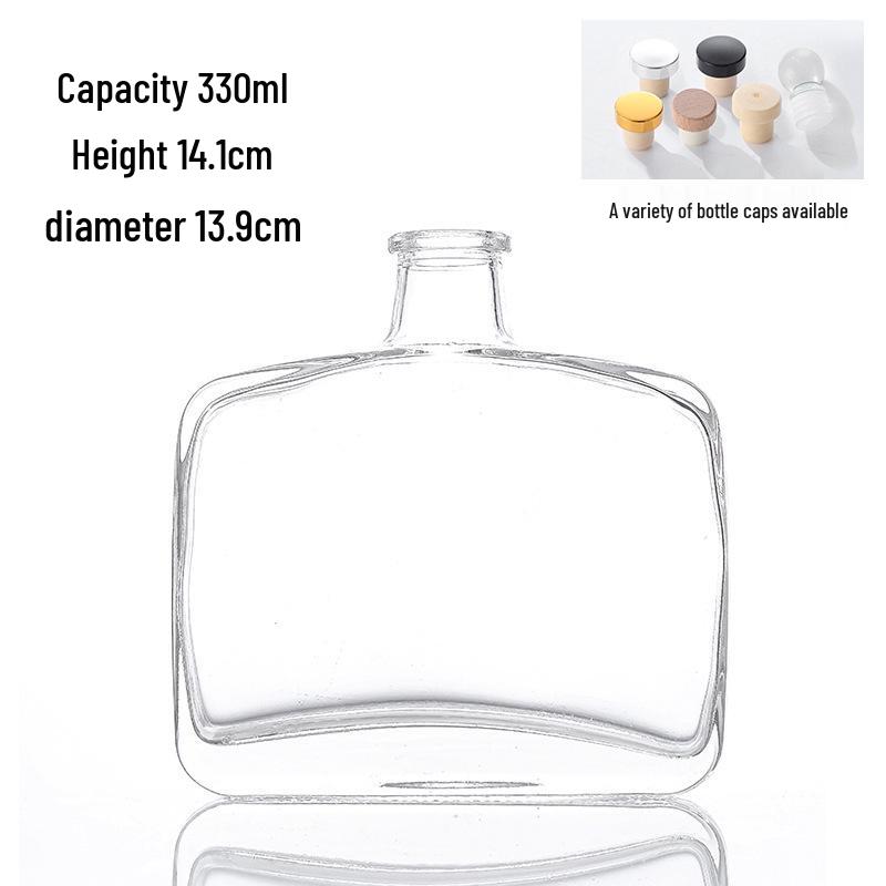 Flat Square Transparent Aroma Diffuser Bottle for Home Decor