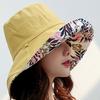 Double-Sided Floral Bucket Hat - Reversible Wide Brim Summer Sun Hat for Women Beach & Travel