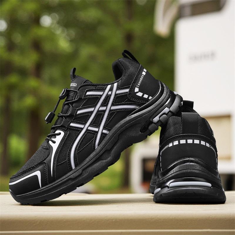 Four Seasons Trend Fashion Low-top Foot Hiking Shoes Contrast Colors Men's Outdoor Casual Sneakers Student Platform Shoes