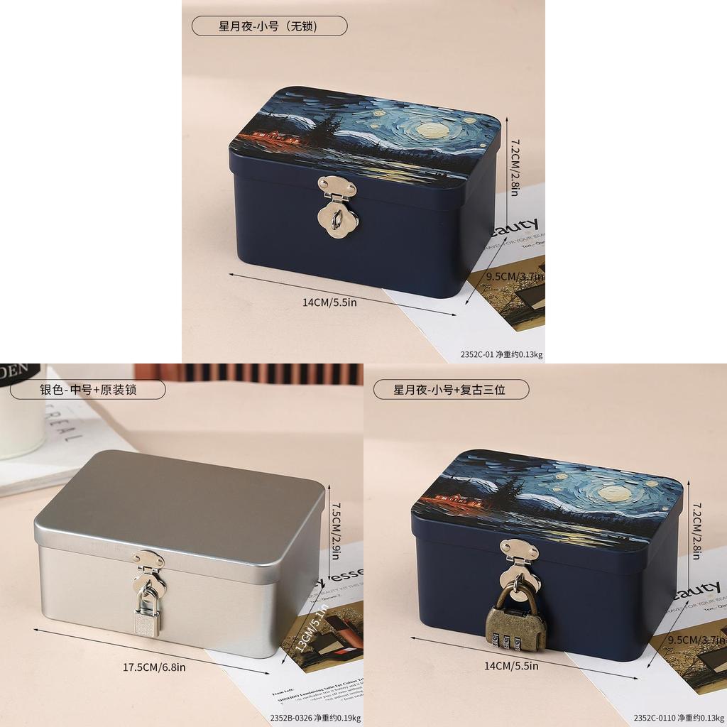 Minimalist Storage Box With Lock For Jewelry Cosmetics And Small Items