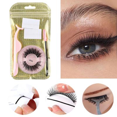 Wiederverwendbarer Selbstklebender Klebestreifen Wimpernpinzette Pinselset Falsche Wimpern