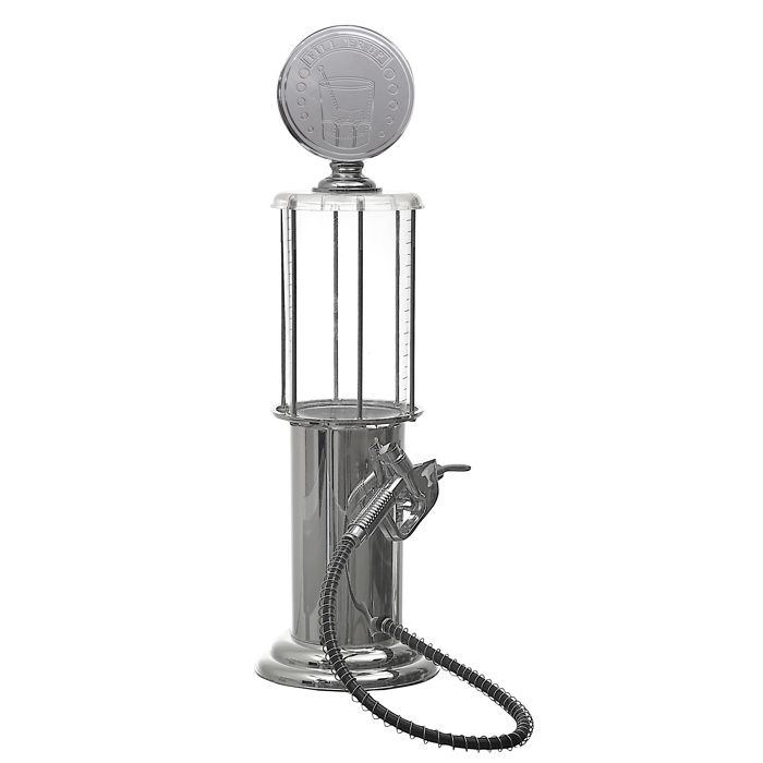 Distributeur De Boisson - Mister Gadget - Pompe à Essence - Argent - H48,5 X L14 X P16 Cm