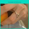 Elegant Pearl Cross Irregular Ring For Women Adjustable Unique Design Ins Style