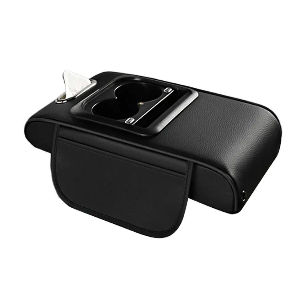 Car Tissue Box Cup Holder Storage Multifunctional Car Four Pad One Charging Armrest Sky In Top Box Starry Height Function S0F4