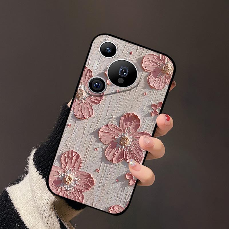 Für Huawei Pura 70 Hülle Schwarz Matt Niedlich Weich Silikon TPU Hüllen für Pura70 Pro Pura 70 Pro+ Plus Ultra Abdeckung Schutz Fundas