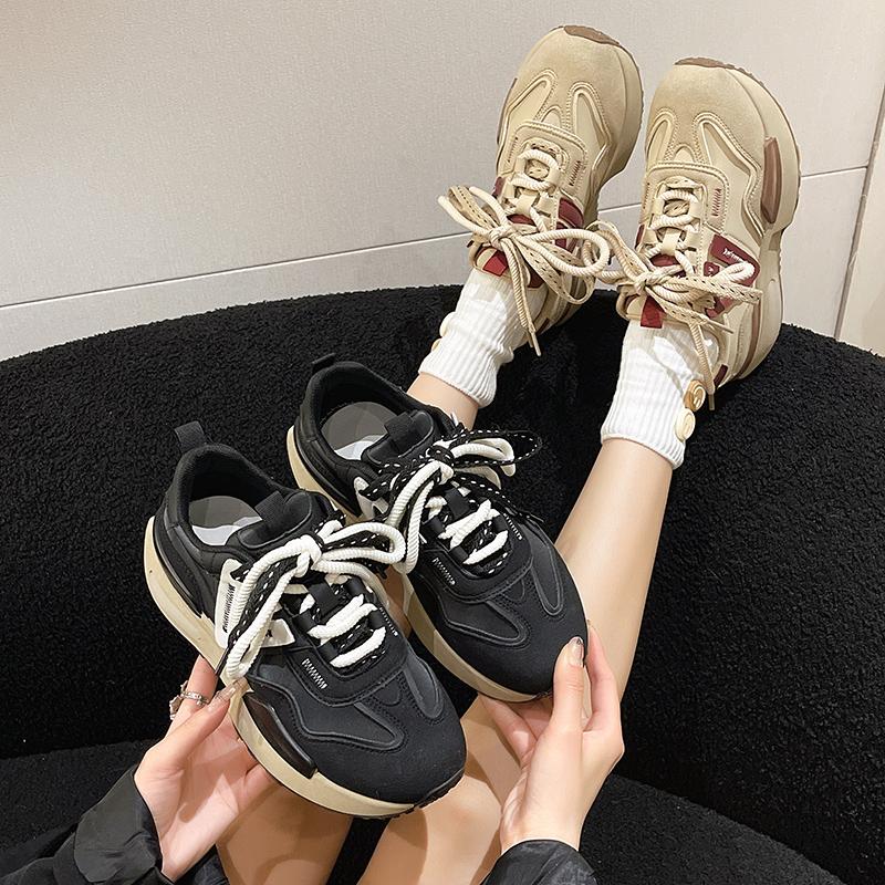 Damesko Mote Vår Nye Snøresko Damer Vulkaniserte Sko Sklisikre Fritidssko Komfortable Sko Zapatos Mujer